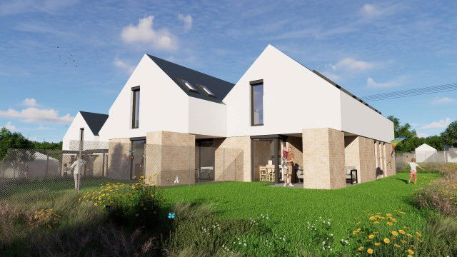 Eladó ikerház, Kecskéden 119.9 M Ft, 4 szobás