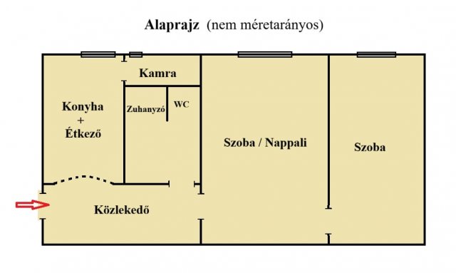 Eladó téglalakás, Ajkán 33.5 M Ft, 2 szobás