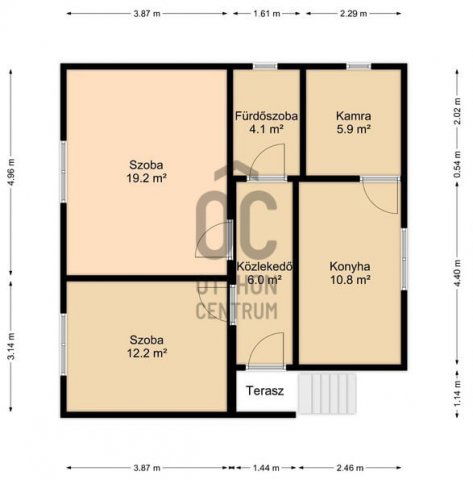 Eladó családi ház, Zalaegerszegen 40 M Ft, 2 szobás