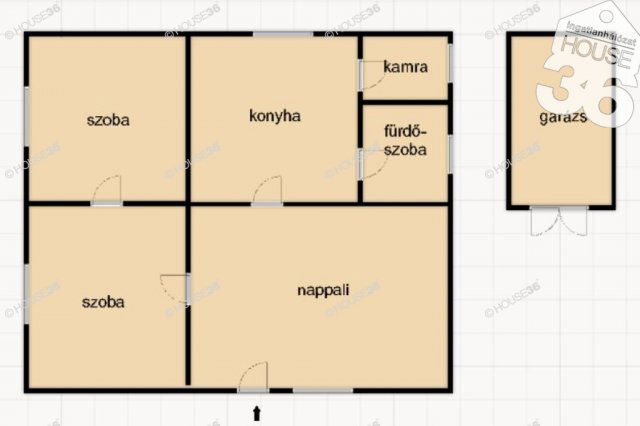 Eladó családi ház, Kocséren 24.5 M Ft, 3 szobás
