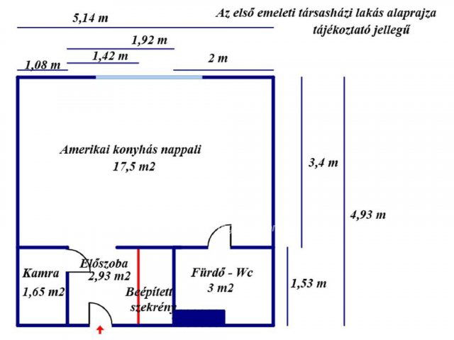 Eladó téglalakás, Nagykőrösön 27.5 M Ft, 1 szobás