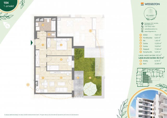 Eladó téglalakás, Budapesten, XIV. kerületben, Bosnyák utcában