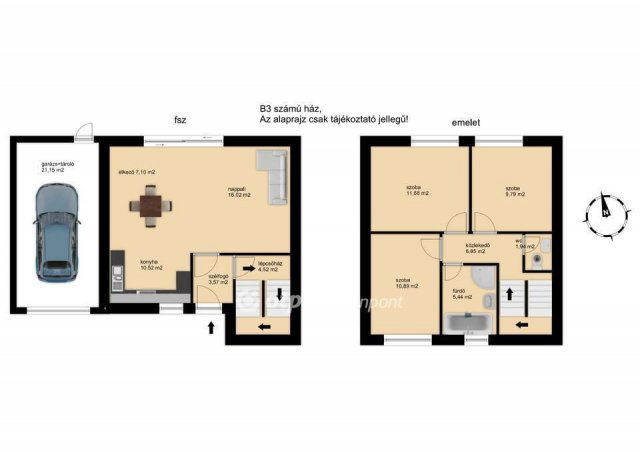Eladó sorház, Ajkán 88.179 M Ft, 1+3 szobás