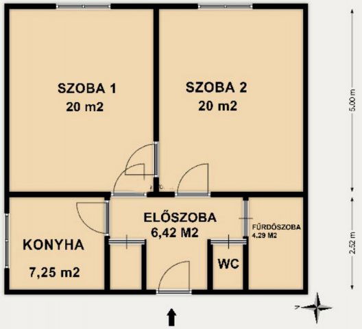 Eladó panellakás, Kiskunhalason 25 M Ft, 2 szobás