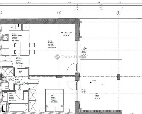 Eladó téglalakás, Budapesten, XIX. kerületben 76.9 M Ft