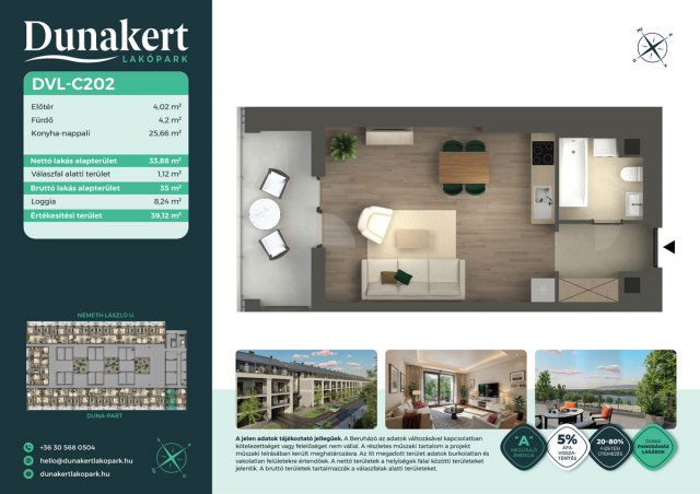 Eladó téglalakás, Vácon, Németh László utcában 54.99 M Ft