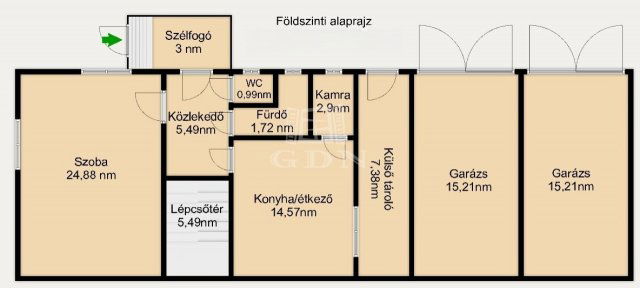 Eladó ikerház, Galgahévízen 45 M Ft, 3 szobás