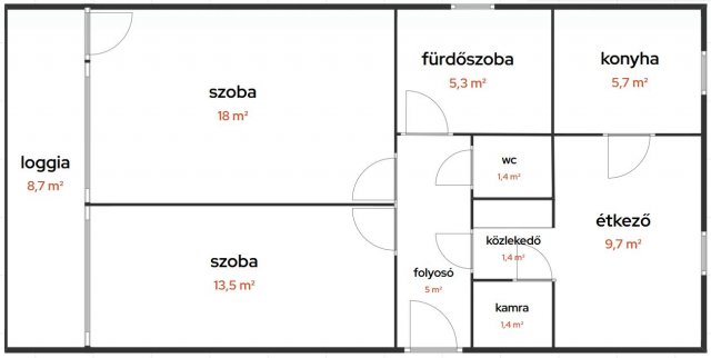 Eladó téglalakás, Debrecenben 75 M Ft, 2 szobás