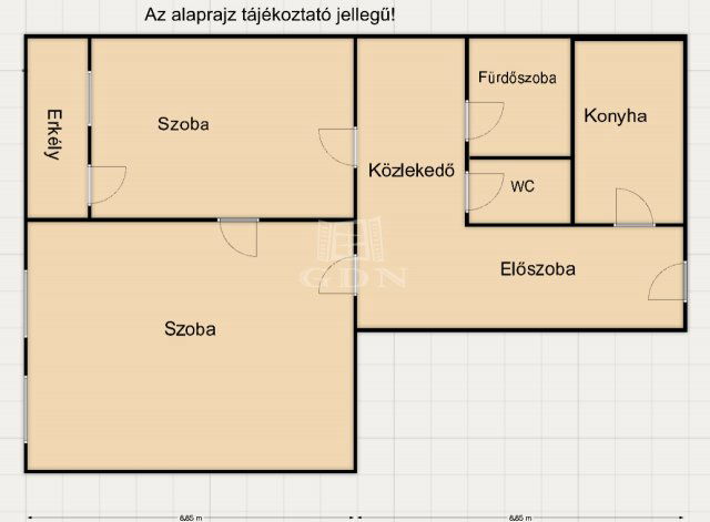Eladó panellakás, Budapesten, IX. kerületben 68.9 M Ft, 2 szobás