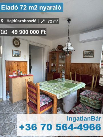 Eladó nyaraló, Hajdúszoboszlón 49.9 M Ft, 4 szobás