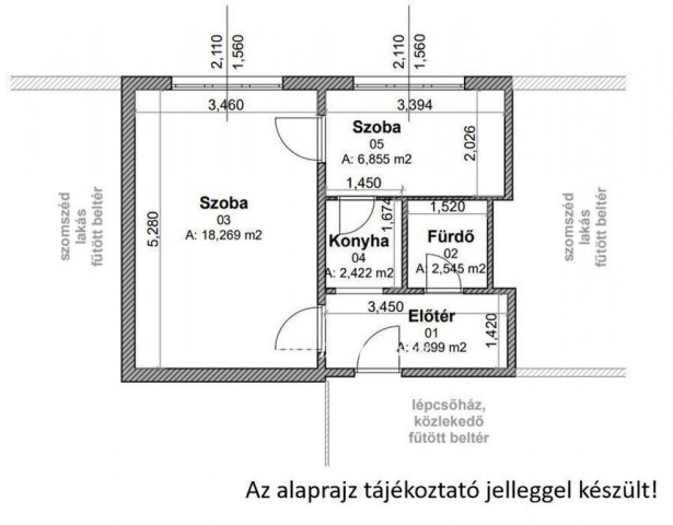 Eladó panellakás, Miskolcon 24.99 M Ft, 1+1 szobás