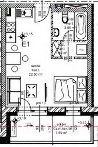 Eladó téglalakás, Hegyeshalomban 31 M Ft, 1 szobás