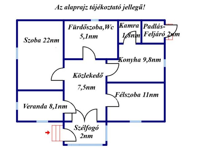 Eladó családi ház, Kisújszálláson 13 M Ft, 1+1 szobás