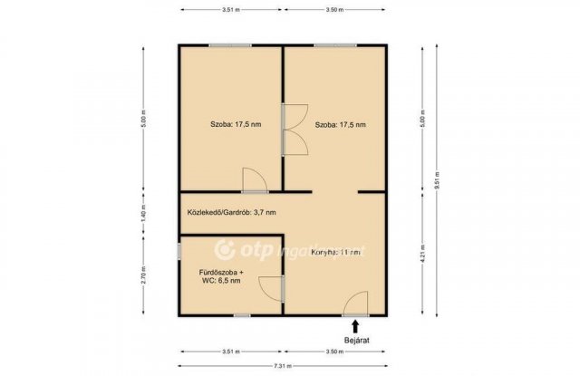 Eladó téglalakás, Budapesten, XIII. kerületben 63 M Ft, 2 szobás