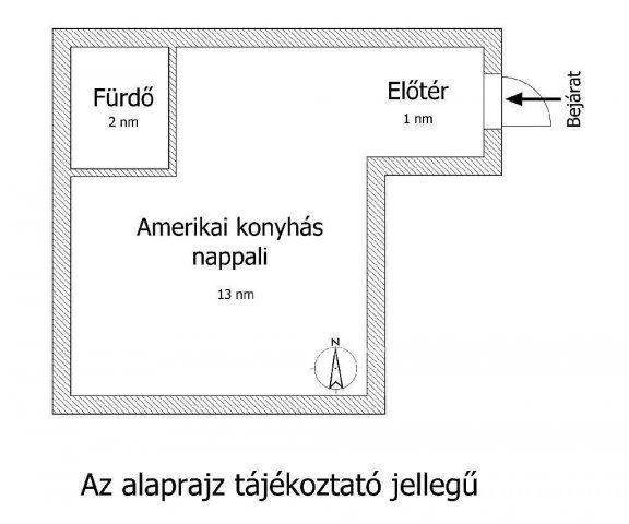 Eladó téglalakás, Budapesten, XIII. kerületben 17 M Ft, 1 szobás