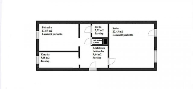 Eladó panellakás, Pápán 36.99 M Ft, 2 szobás