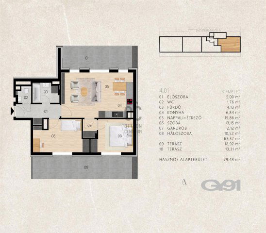 Eladó téglalakás, Budapesten, XIII. kerületben 123.7 M Ft