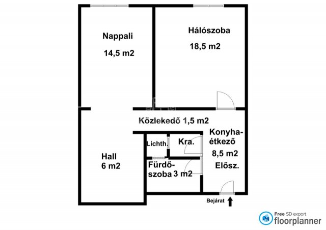 Eladó téglalakás, Budapesten, VIII. kerületben 61.9 M Ft