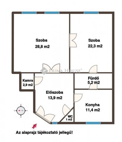 Eladó téglalakás, Keszthelyen 59 M Ft, 2 szobás