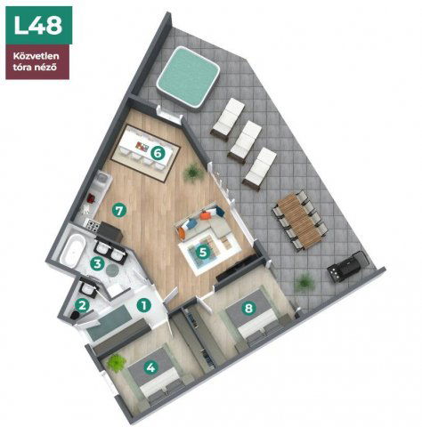 Eladó téglalakás, Balatonszemesen 169.9 M Ft, 3 szobás