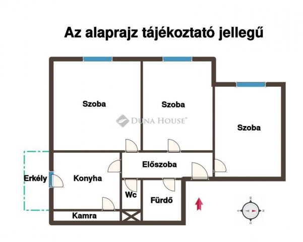 Eladó téglalakás, Pécsett, Athinay utcában 53.9 M Ft, 3 szobás