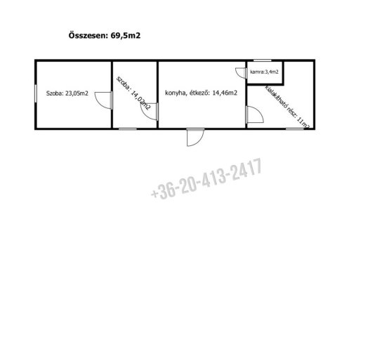 Eladó mezogazdasagi ingatlan, Felsőlajoson 18.5 M Ft, 2 szobás