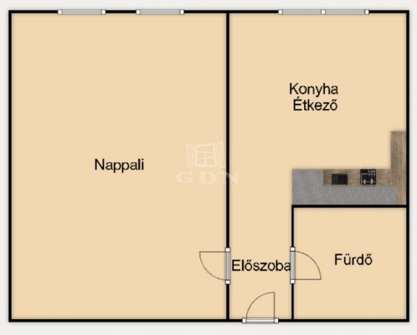 Eladó panellakás, Veszprémben 33.5 M Ft, 1 szobás