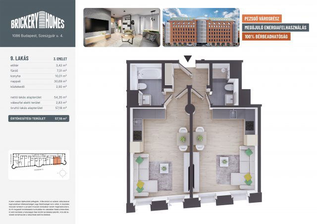 Eladó téglalakás, VIII. kerületben, Szeszgyár utcában