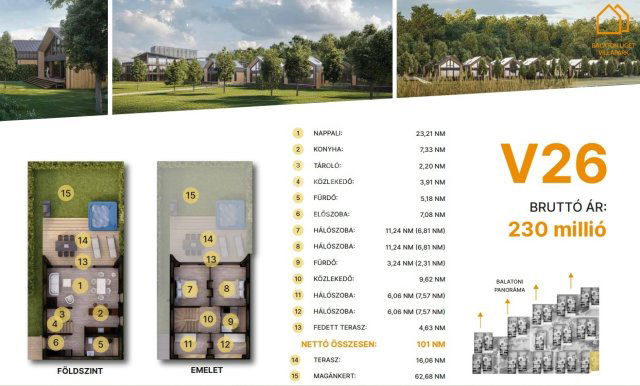 Eladó családi ház, Balatonföldváron 230 M Ft, 1+4 szobás