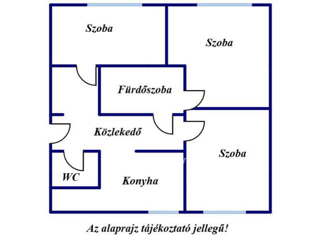 Eladó téglalakás, Nyíregyházán 48.8 M Ft, 3 szobás