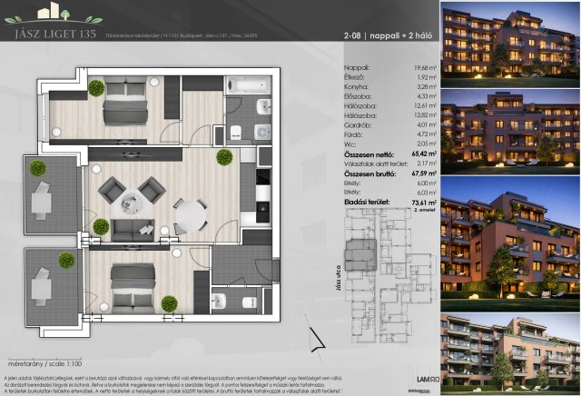 Eladó téglalakás, Budapesten, XIII. kerületben, Jász utcában