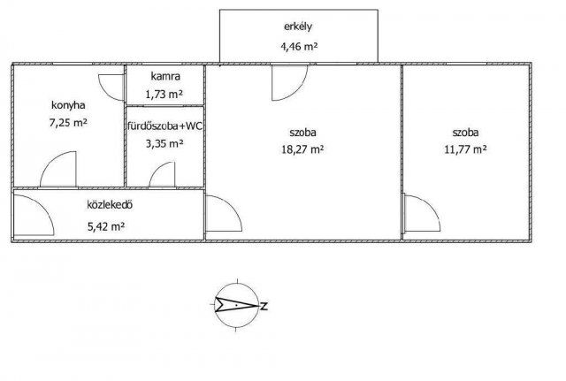 Eladó téglalakás, Pécsett 33.8 M Ft, 2 szobás