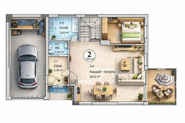 Eladó ikerház, Budapesten, XX. kerületben 169.9 M Ft, 6 szobás