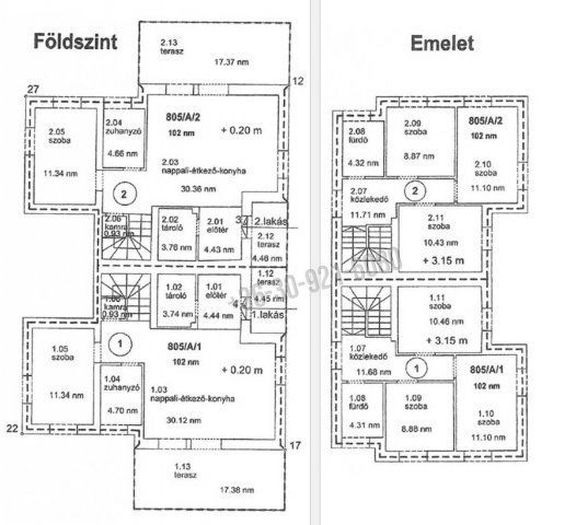 Eladó ikerház, Vácrátóton 105 M Ft, 5 szobás