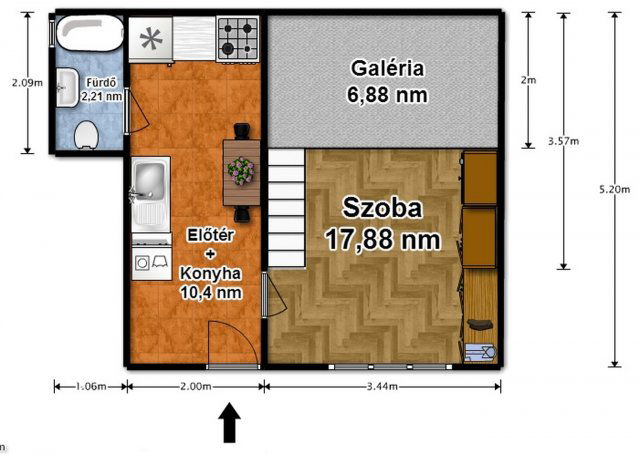 Eladó téglalakás, Budapesten, VIII. kerületben 41.99 M Ft