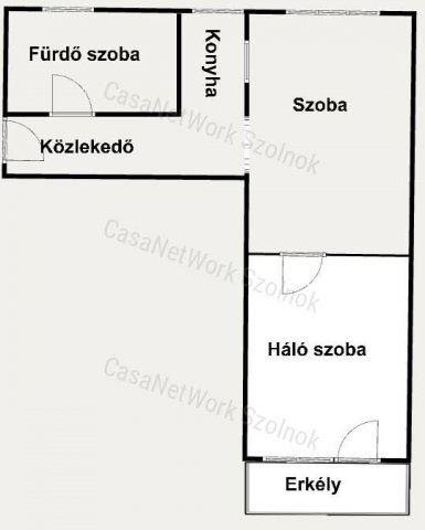 Eladó téglalakás, Szolnokon 35 M Ft, 2 szobás