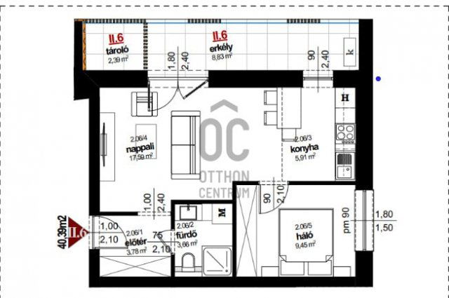 Eladó téglalakás, Kőszegszerdahelyen 44.9 M Ft, 2 szobás