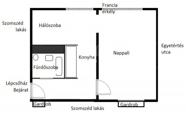 Eladó téglalakás, Budapesten, IX. kerületben 62 M Ft, 1+1 szobás