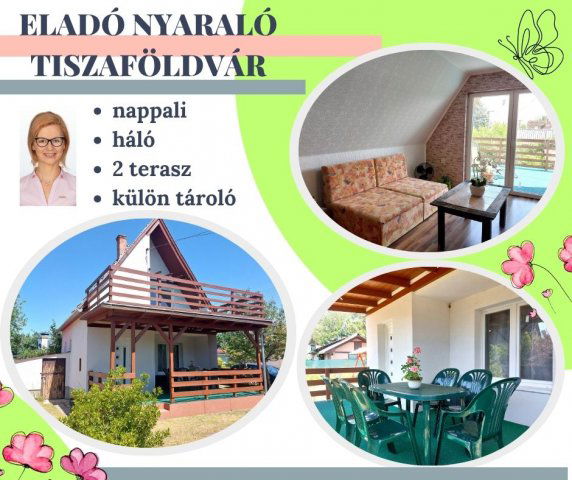 Eladó nyaraló, Tiszaföldváron 21 M Ft, 2 szobás
