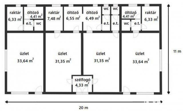 Eladó üzlethelyiség, Debrecenben 160 M Ft, 4 szobás