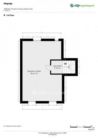 Eladó családi ház, Pápán 57.9 M Ft, 2 szobás