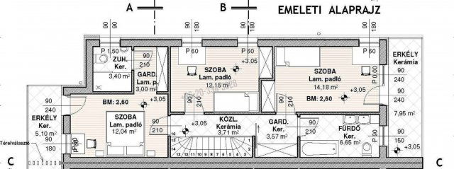 Eladó ikerház, Budapesten, III. kerületben 259.9 M Ft, 5 szobás