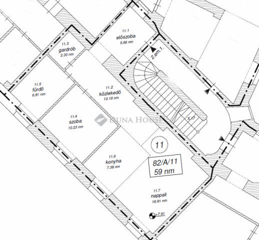 Eladó téglalakás, Sopronban 73.5 M Ft, 2 szobás