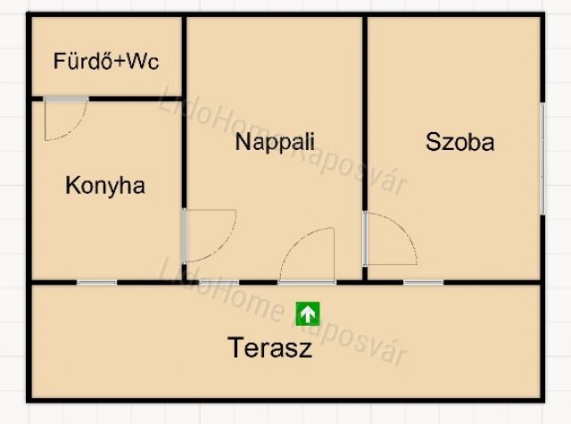 Eladó családi ház, Kisbárapátin 15.5 M Ft, 1 szobás