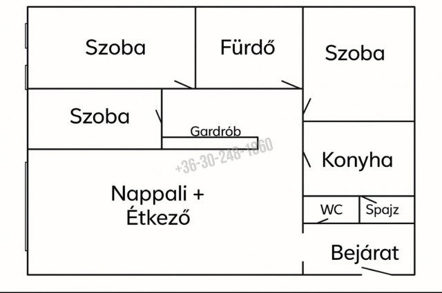 Eladó téglalakás, Nyíregyházán 63.5 M Ft, 2+2 szobás