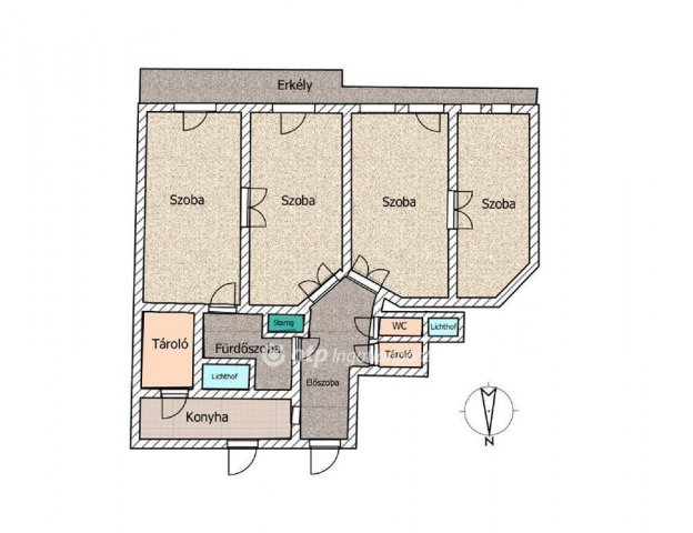 Eladó téglalakás, Budapesten, VIII. kerületben 99 M Ft, 4 szobás