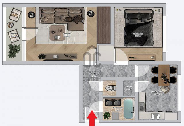 Eladó téglalakás, Nagykanizsán 39.9 M Ft, 2 szobás
