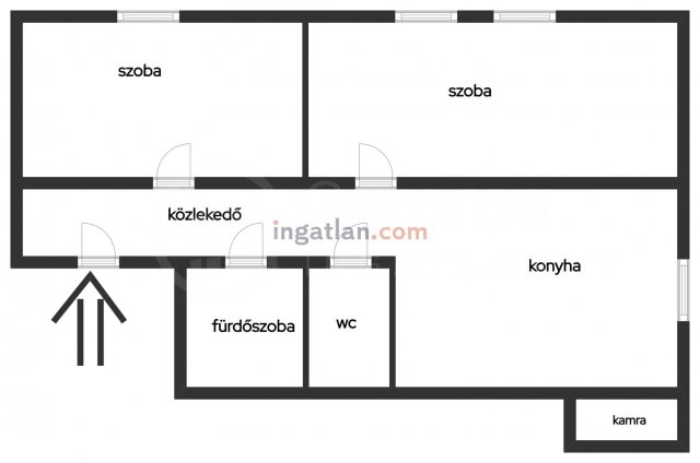 Eladó téglalakás, Miskolcon 25.5 M Ft, 2 szobás