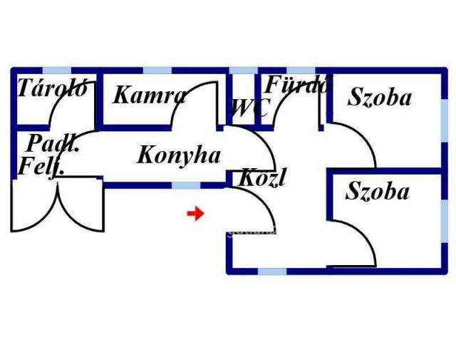 Eladó családi ház, Alapon 22 M Ft, 2 szobás