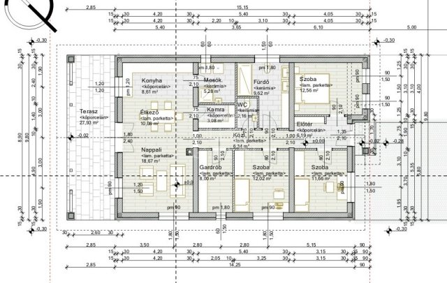Eladó családi ház, Berkenyén 121.5 M Ft, 3+2 szobás